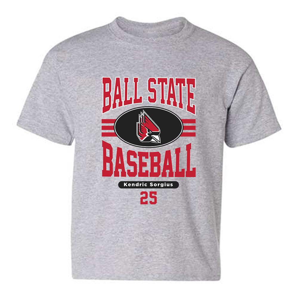 Ball State - NCAA Baseball : Kendric Sorgius - Classic Fashion Shersey Youth T-Shirt-0