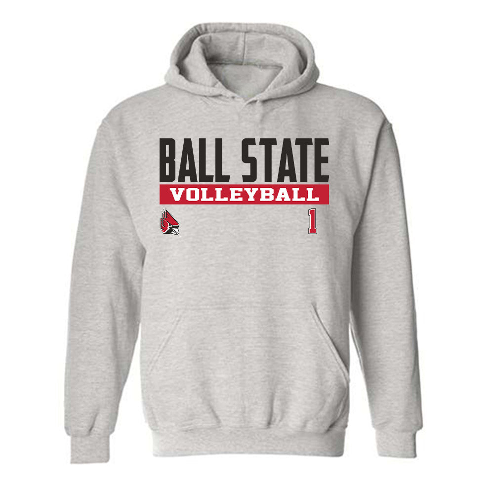 Ball State - NCAA Men's Volleyball : Tyler Windt - Classic Fashion Shersey Hooded Sweatshirt-0