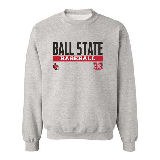 Ball State - NCAA Baseball : Patrick Gardner - Classic Fashion Shersey Crewneck Sweatshirt-0