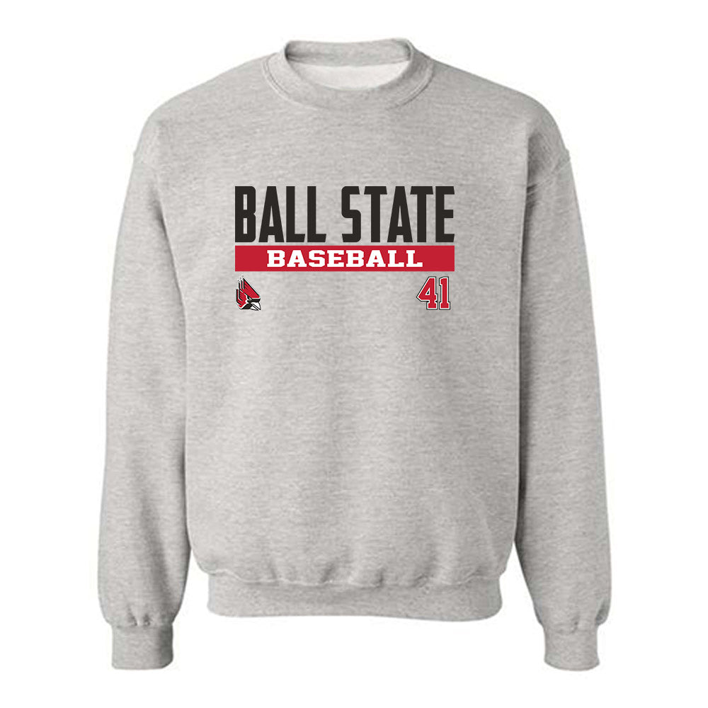 Ball State - NCAA Baseball : Joe Lafkas - Classic Fashion Shersey Crewneck Sweatshirt-0