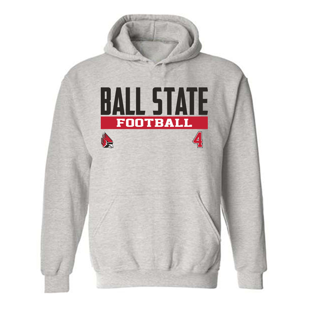 Ball State - NCAA Football : Willizhuan Yates - Classic Fashion Shersey Hooded Sweatshirt-0