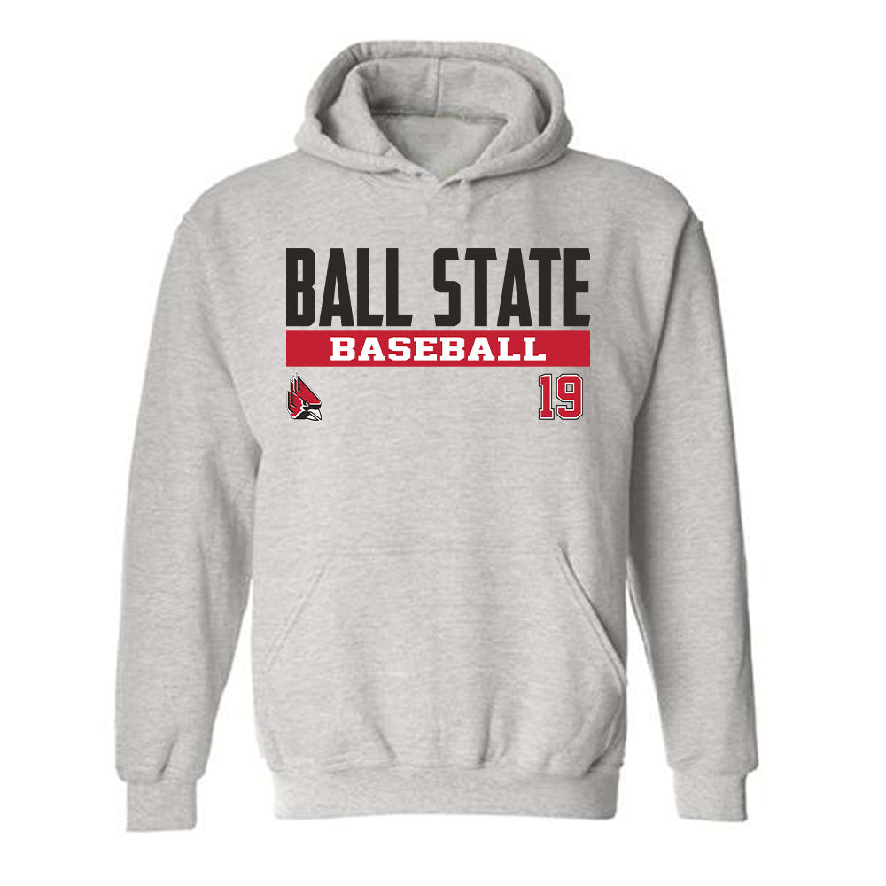 Ball State - NCAA Baseball : Jacob Gillis - Classic Fashion Shersey Hooded Sweatshirt-0