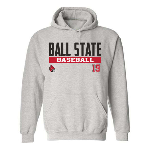 Ball State - NCAA Baseball : Jacob Gillis - Classic Fashion Shersey Hooded Sweatshirt-0