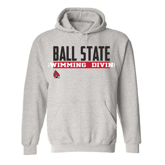 Ball State - NCAA Men's Swimming & Diving : Luke Pryor - Classic Fashion Shersey Hooded Sweatshirt-0