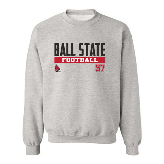 Ball State - NCAA Football : Reese Hill - Classic Fashion Shersey Crewneck Sweatshirt-0