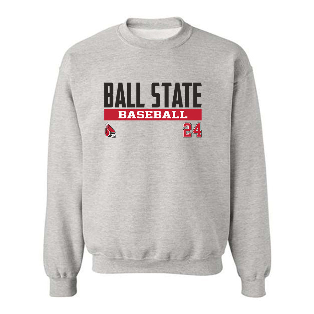 Ball State - NCAA Baseball : Keegan Johnson - Classic Fashion Shersey Crewneck Sweatshirt-0