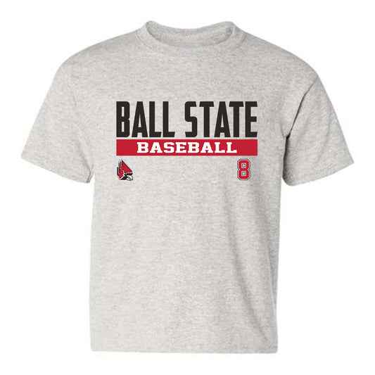 Ball State - NCAA Baseball : Max Kalk - Classic Fashion Shersey Youth T-Shirt