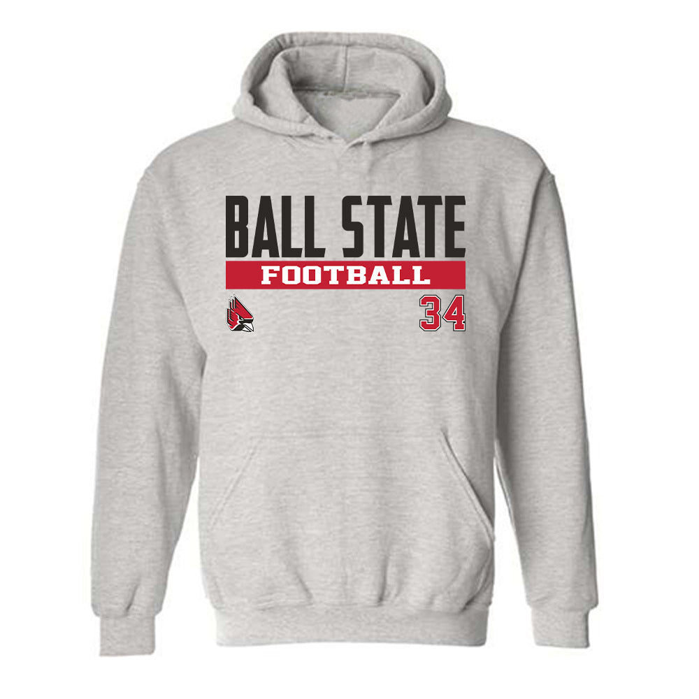 Ball State - NCAA Football : Derek "DJ" Fields - Hooded Sweatshirt Classic Fashion Shersey
