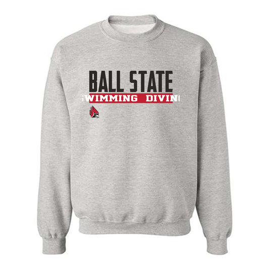 Ball State - NCAA Men's Swimming & Diving : Ryan Farmer - Classic Fashion Shersey Crewneck Sweatshirt-0