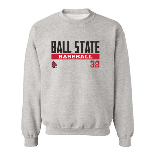Ball State - NCAA Baseball : Kenskey Thomas - Classic Fashion Shersey Crewneck Sweatshirt-0