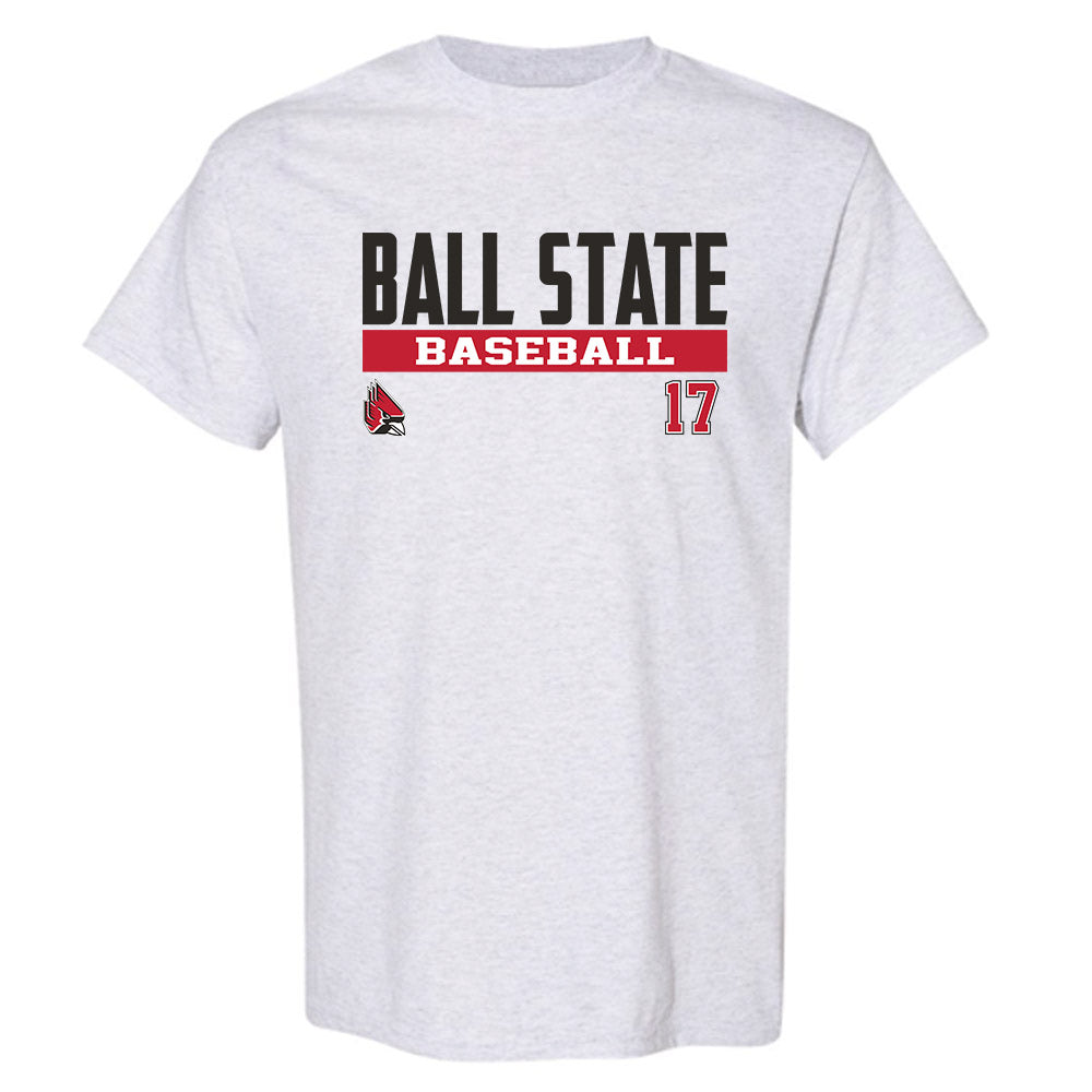 Ball State - NCAA Baseball : Connor Hutchinson - Classic Fashion Shersey T-Shirt