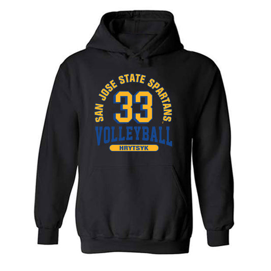 SJSU - NCAA Women's Volleyball : Bohdana Hrytsyk - Classic Fashion Shersey Hooded Sweatshirt-0