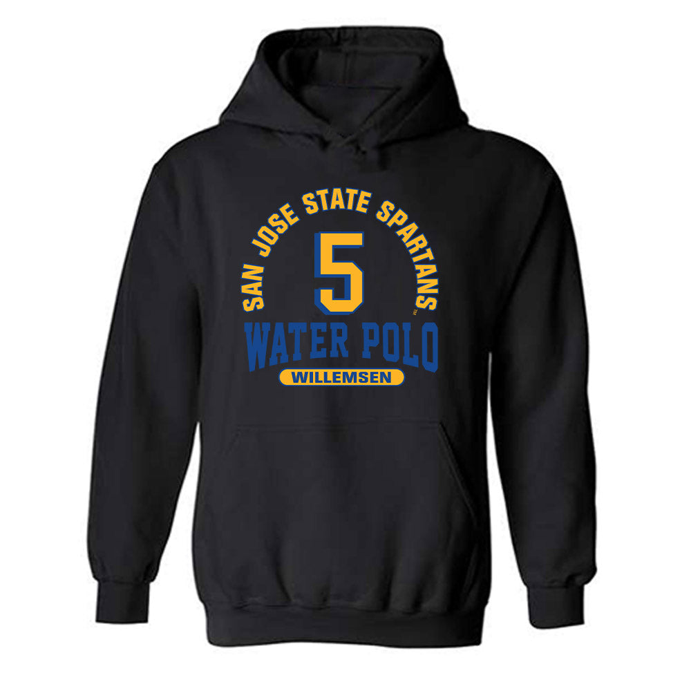SJSU - NCAA Women's Water Polo : Nynke Willemsen - Classic Fashion Shersey Hooded Sweatshirt-0