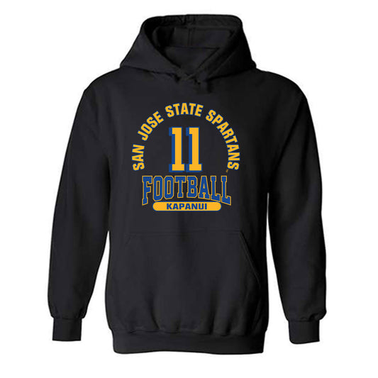 SJSU - NCAA Football : Champ Kapanui - Classic Fashion Shersey Hooded Sweatshirt-0