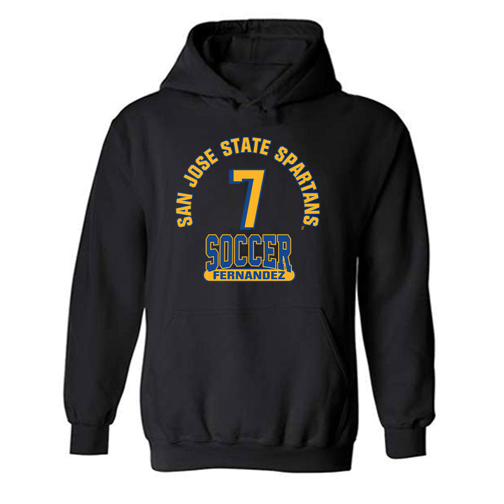 SJSU - NCAA Men's Soccer : Angel Fernandez - Classic Fashion Shersey Hooded Sweatshirt-0