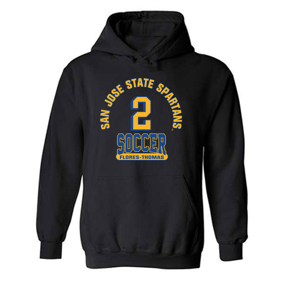 SJSU - NCAA Men's Soccer : Ruben Flores-Thomas - Classic Fashion Shersey Hooded Sweatshirt-0