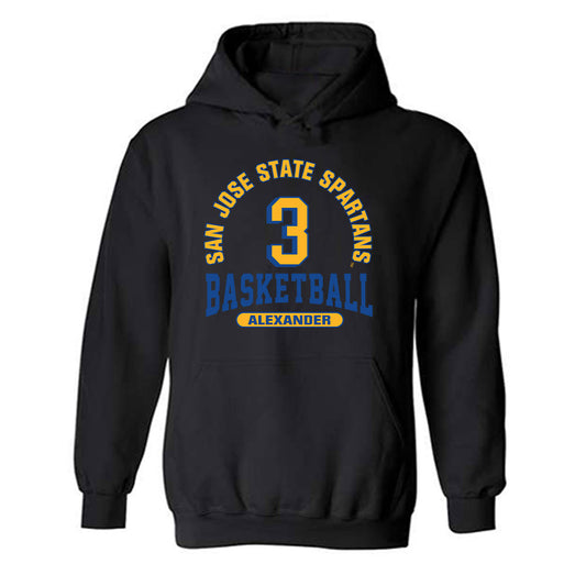 SJSU - NCAA Women's Basketball : Mecca Alexander - Classic Fashion Shersey Hooded Sweatshirt-0