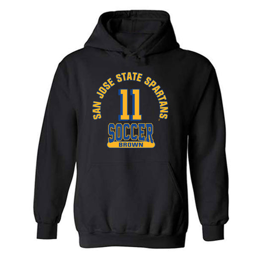 SJSU - NCAA Women's Soccer : Keely Brown - Classic Fashion Shersey Hooded Sweatshirt-0