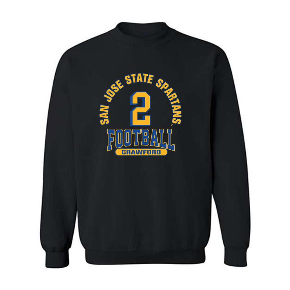 SJSU - NCAA Football : Maliki Crawford - Classic Fashion Shersey Crewneck Sweatshirt-0
