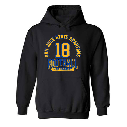 SJSU - NCAA Football : Trace Hernandez - Classic Fashion Shersey Hooded Sweatshirt-0
