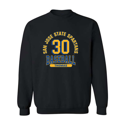 SJSU - NCAA Baseball : David Thomas - Classic Fashion Shersey Crewneck Sweatshirt-0