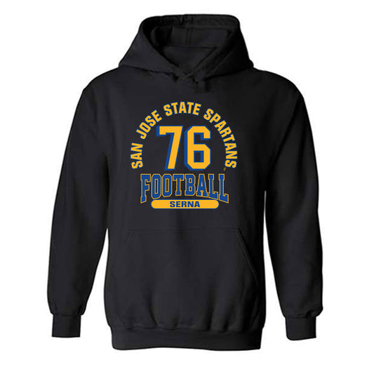 SJSU - NCAA Football : Manuel Serna - Classic Fashion Shersey Hooded Sweatshirt-0