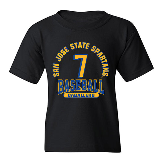 SJSU - NCAA Baseball : Rocco Caballero - Classic Fashion Shersey Youth T-Shirt-0