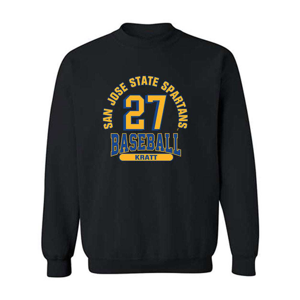 SJSU - NCAA Baseball : Spencer Kratt - Classic Fashion Shersey Crewneck Sweatshirt-0
