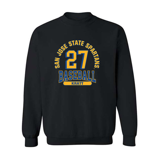 SJSU - NCAA Baseball : Spencer Kratt - Classic Fashion Shersey Crewneck Sweatshirt-0