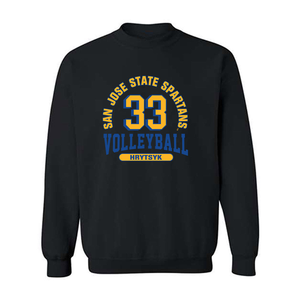 SJSU - NCAA Women's Volleyball : Bohdana Hrytsyk - Classic Fashion Shersey Crewneck Sweatshirt-0