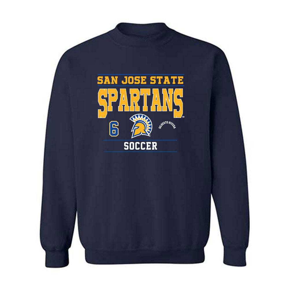 SJSU - NCAA Men's Soccer : Gilberto Rivera - Classic Fashion Shersey Crewneck Sweatshirt-0