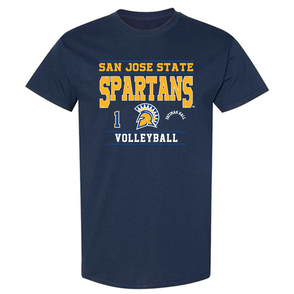 SJSU - NCAA Women's Volleyball : Fatimah Hall - Classic Fashion Shersey T-Shirt-0