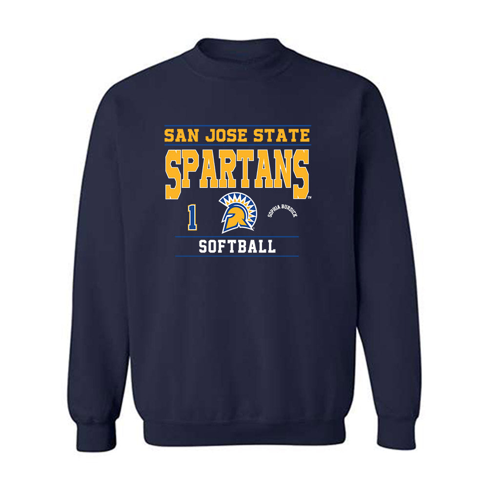 SJSU - NCAA Softball : Sophia Burdick - Classic Fashion Shersey Crewneck Sweatshirt-0