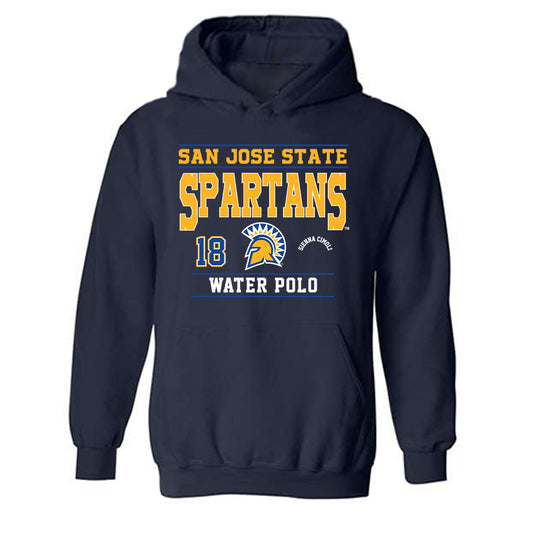 SJSU - NCAA Women's Water Polo : Sienna Cimoli - Classic Fashion Shersey Hooded Sweatshirt-0