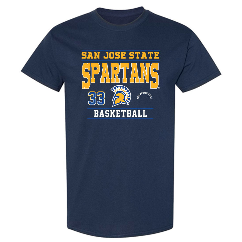 SJSU - NCAA Men's Basketball : Marcus Overstreet - Classic Fashion Shersey T-Shirt-0