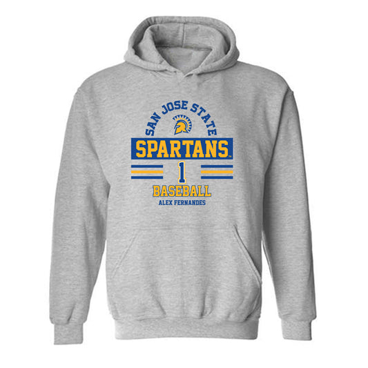SJSU - NCAA Baseball : Alex Fernandes - Classic Fashion Shersey Hooded Sweatshirt-0