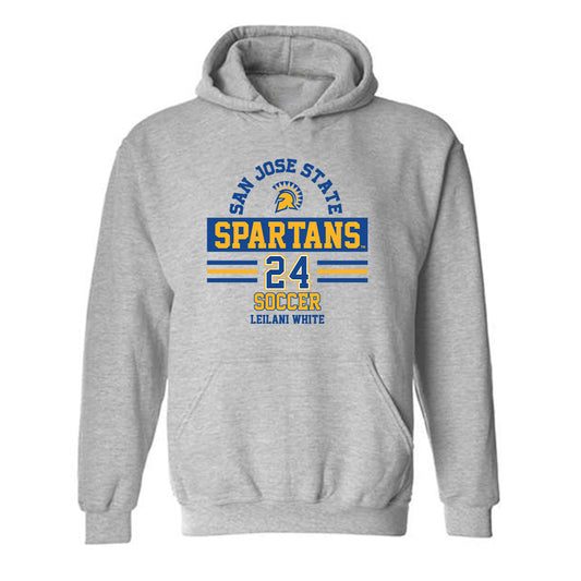 SJSU - NCAA Women's Soccer : Leilani White - Classic Fashion Shersey Hooded Sweatshirt-0