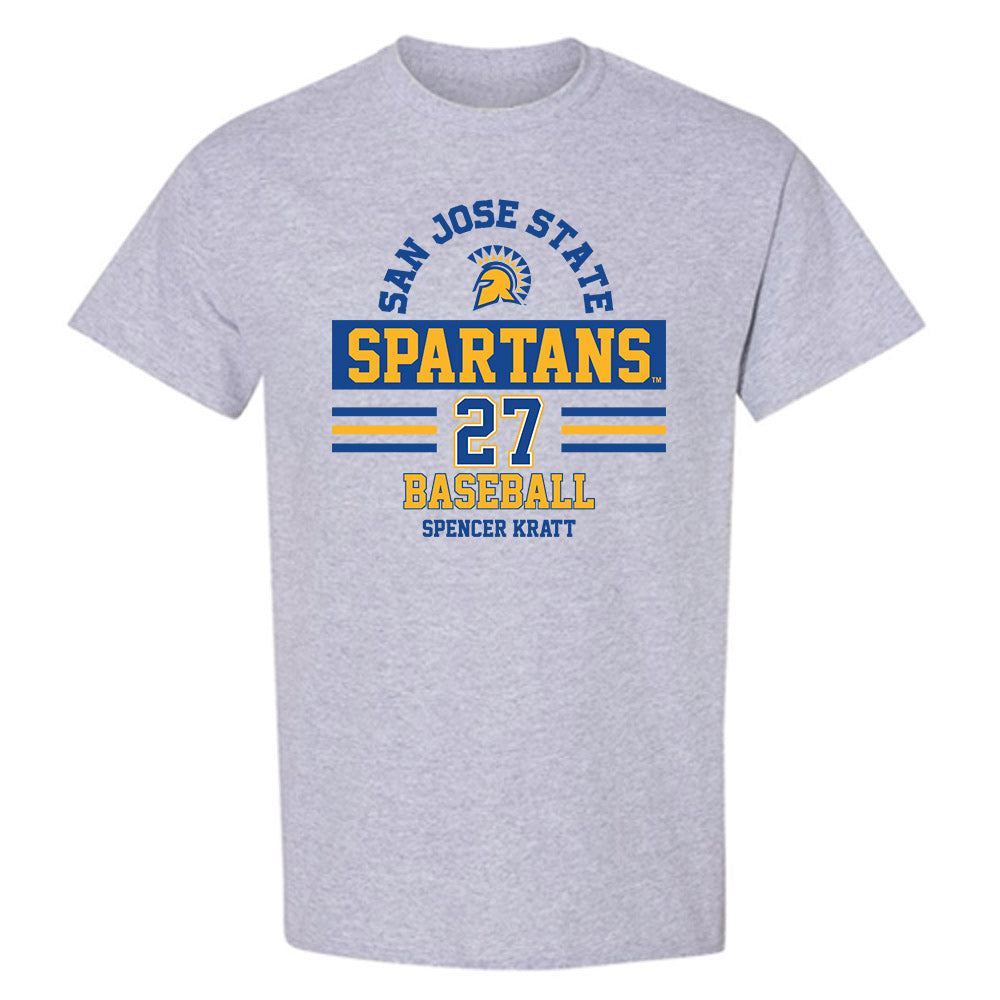 SJSU - NCAA Baseball : Spencer Kratt - Classic Fashion Shersey T-Shirt-0