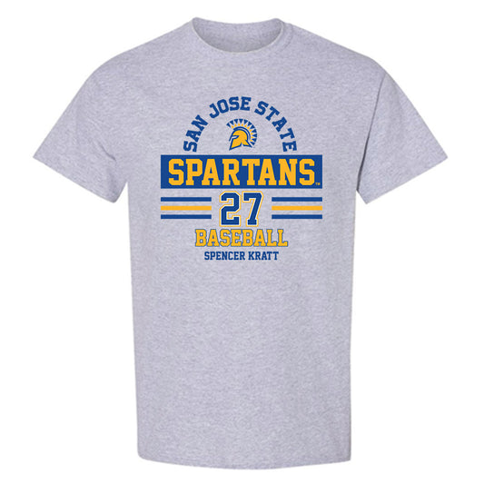 SJSU - NCAA Baseball : Spencer Kratt - Classic Fashion Shersey T-Shirt-0