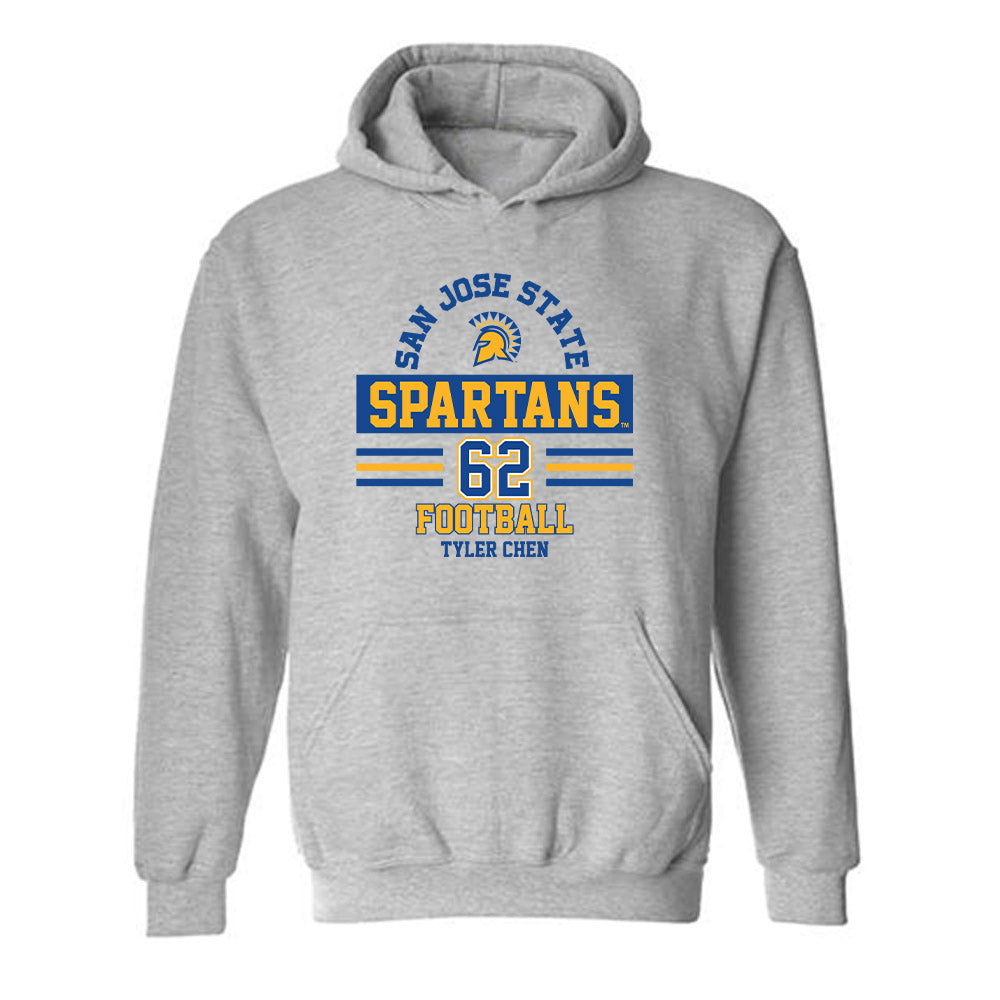 SJSU - NCAA Football : Tyler Chen - Classic Fashion Shersey Hooded Sweatshirt-0