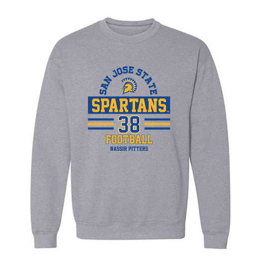 SJSU - NCAA Football : Nassir Pitters - Classic Fashion Shersey Crewneck Sweatshirt-0