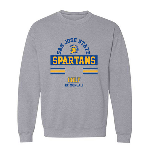 SJSU - NCAA Men's Golf : KC Mungali - Classic Fashion Shersey Crewneck Sweatshirt-0