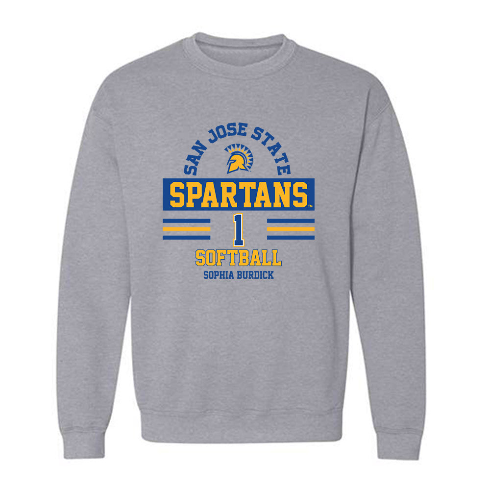 SJSU - NCAA Softball : Sophia Burdick - Classic Fashion Shersey Crewneck Sweatshirt-0