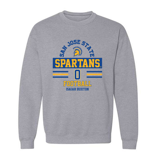 SJSU - NCAA Football : Isaiah Buxton - Classic Fashion Shersey Crewneck Sweatshirt-0