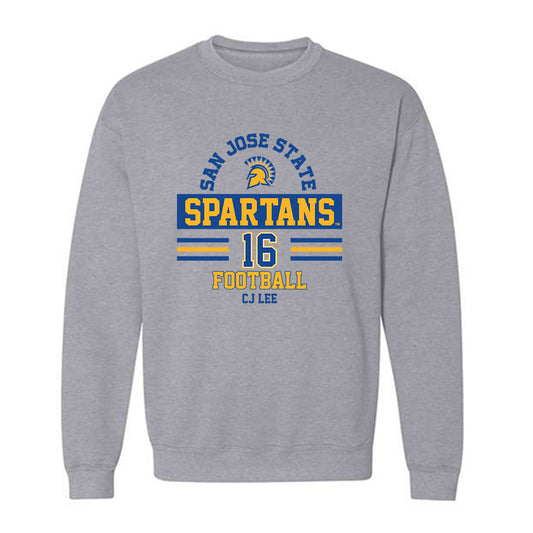 SJSU - NCAA Football : CJ Lee - Classic Fashion Shersey Crewneck Sweatshirt-0