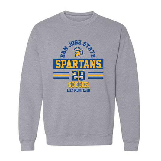 SJSU - NCAA Women's Soccer : Lily Montesin - Classic Fashion Shersey Crewneck Sweatshirt-0
