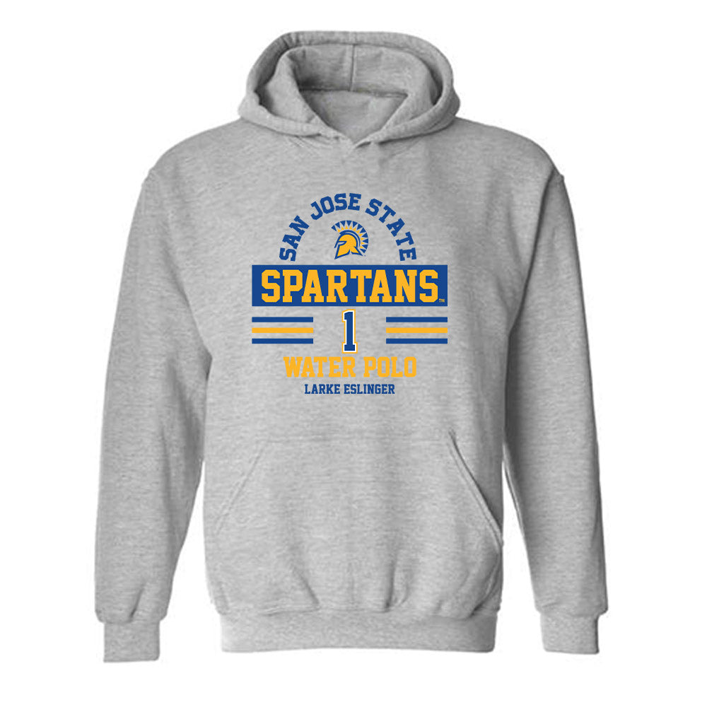 SJSU - NCAA Women's Water Polo : Larke Eslinger - Classic Fashion Shersey Hooded Sweatshirt-0