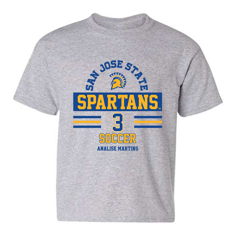 SJSU - NCAA Women's Soccer : Analise Martins - Classic Fashion Shersey Youth T-Shirt-0