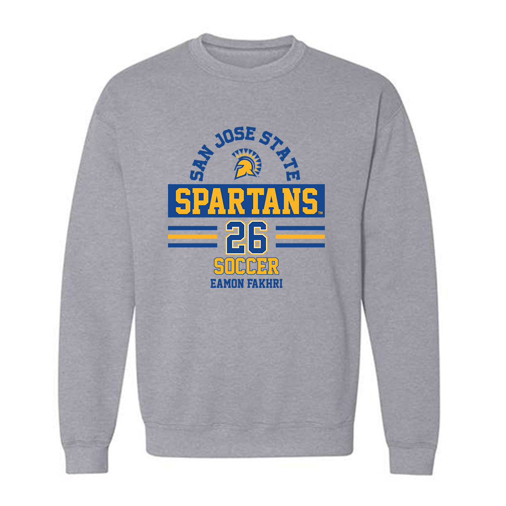 SJSU - NCAA Men's Soccer : Eamon Fakhri - Classic Fashion Shersey Crewneck Sweatshirt-0