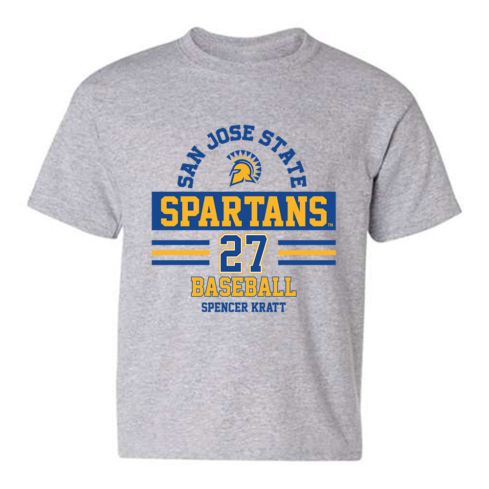 SJSU - NCAA Baseball : Spencer Kratt - Classic Fashion Shersey Youth T-Shirt-0